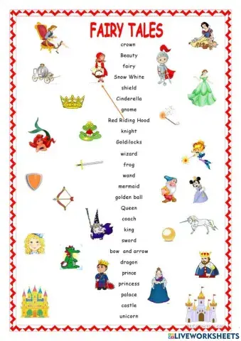Fairy tale characters and objects