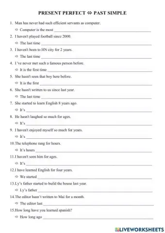 Present perfect and past simple