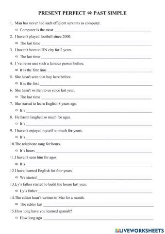 Present perfect and past simple