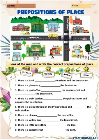 Prepositions of place