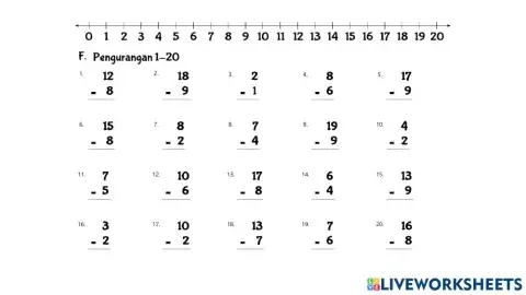Pengurangan Vertikal 1-20 F