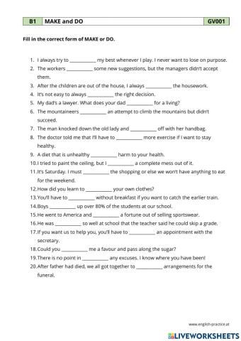 Collocation make vs Do