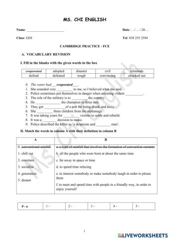 Foreign Teacher-GE8-FCE Practice