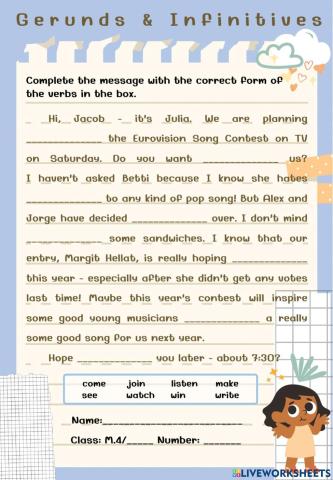 Gerunds and Infinitives