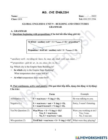 Viet teacher-GE8-U9-Grammar Revision