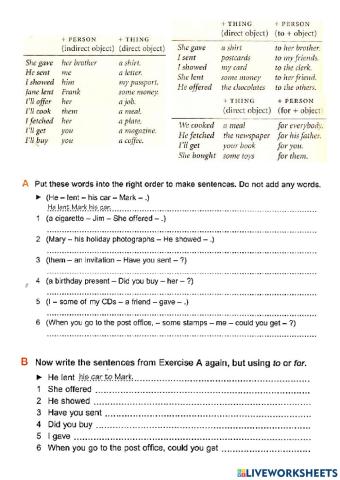 Direct-indirect object