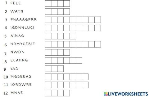 3c love on Facebook unscramble