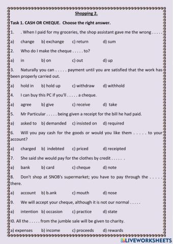 Shopping Price and Value.