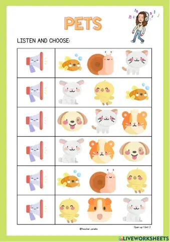 1º unit 3: pets