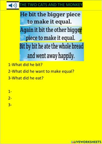 The two cats and the monkey