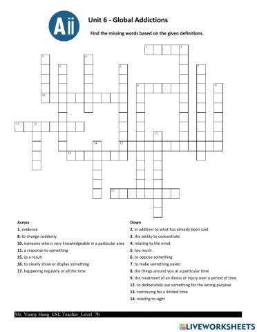 REX3 3rd Edition- Unit6A-Vocabulary