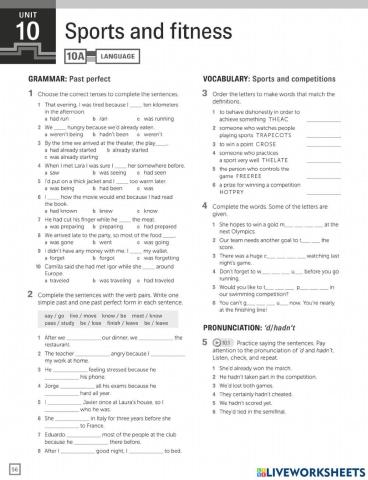 Sports and competitions hw