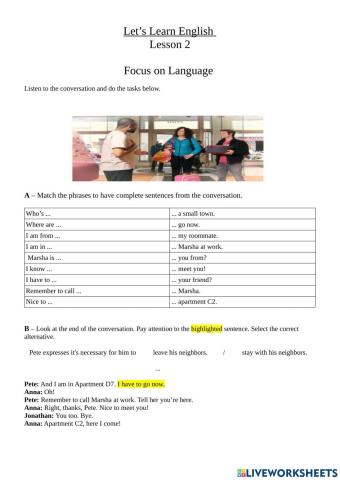 Greetings and saying goodbye