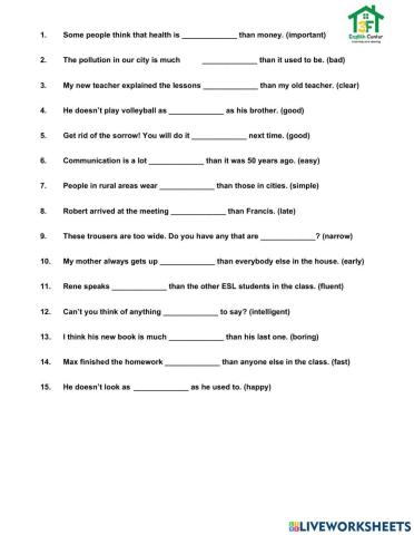 G8-Comparision-Adj & Adv