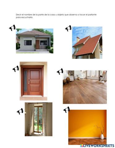 Partes de la casa y objetos