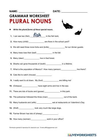 Plural nouns