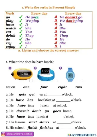 Present Simple. Routine