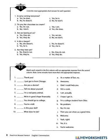 Introducing yourself and others