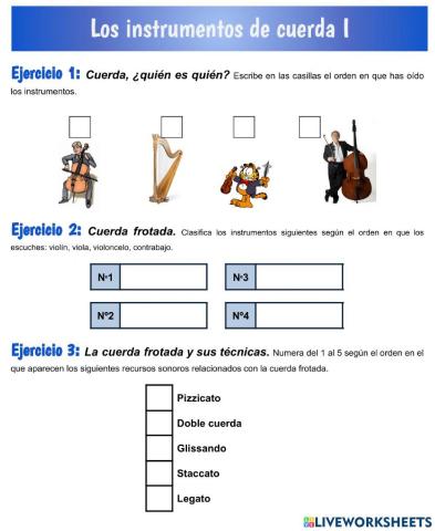 Los instrumentos de cuerda I
