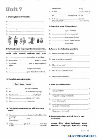 Adverbs of frequency