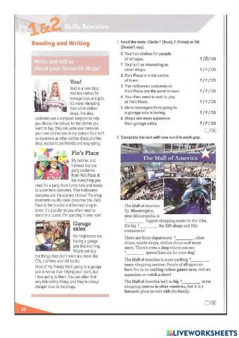 Go Getter 3 Skills Revision 1-2