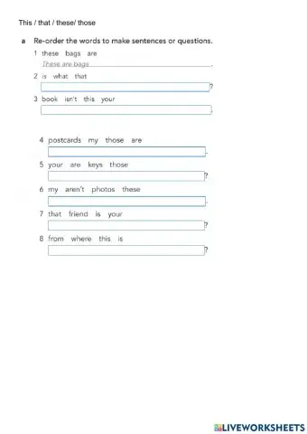 This that these those