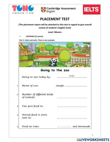 Placement test-official-Mover-Tono