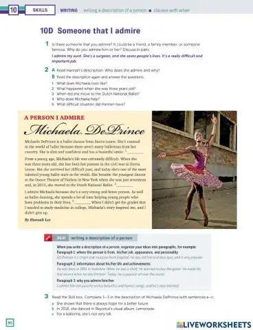 Write a description of a person