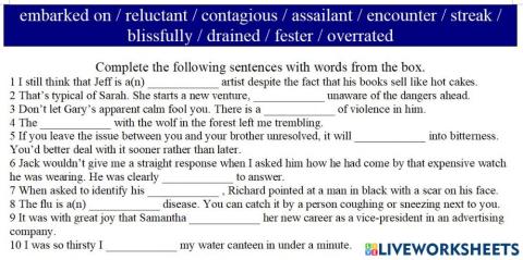 Canada type the missing words