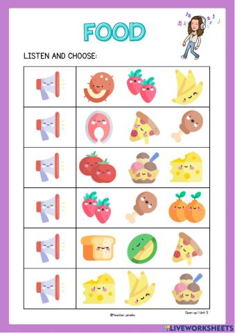 1º unit 5: food