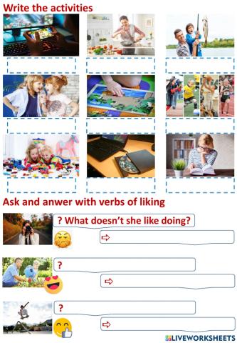 Check up verbs of liking G5