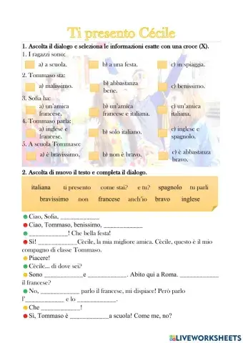 Ti presento Cécile. Ascolto