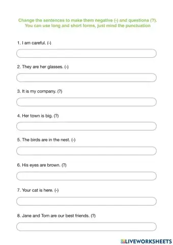 To be, Preesnt Simple