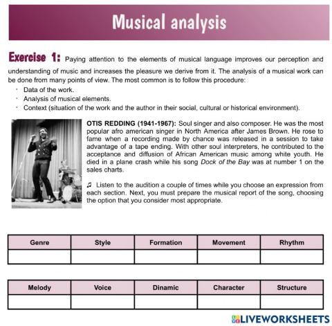 Musical analysis