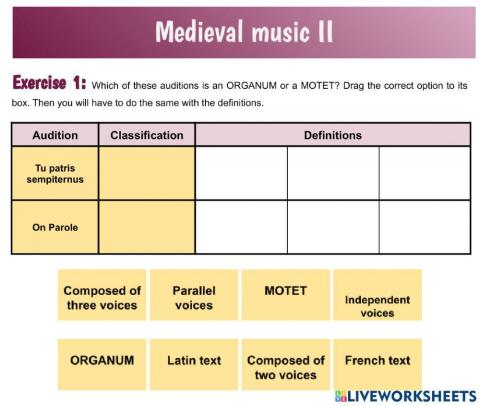 Medieval music II