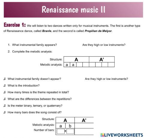 Renaissance music II