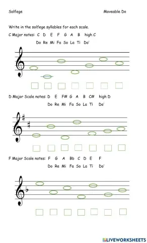Solfege Worksheet