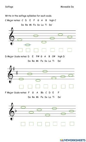 Solfege Worksheet