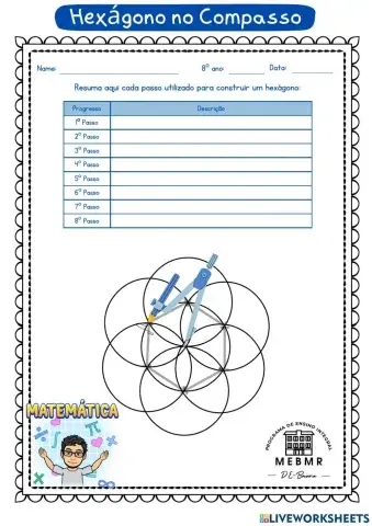 Hexágono com Compasso