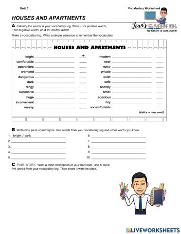 TSS Unit 3 Vocabulary Worksheet