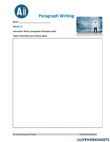 Describe your future plans