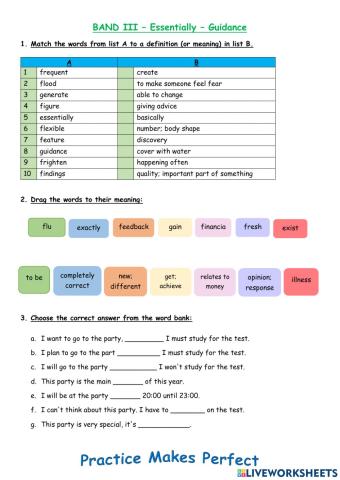 Band III - essentially - guidance