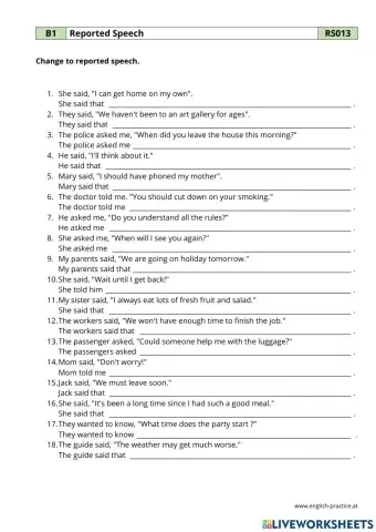 English class - 5th year