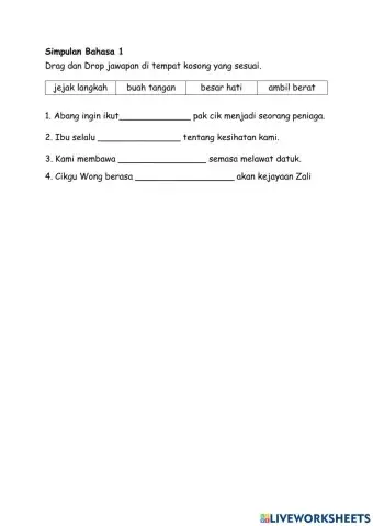 Tahun 2 Simpulan Bahasa 1