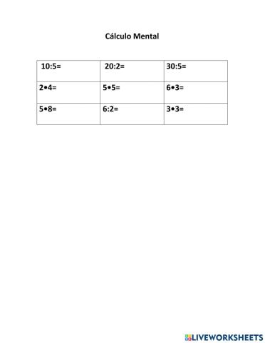 Cálculo Mental