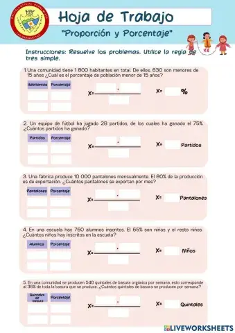 Proporciones y porcentajes