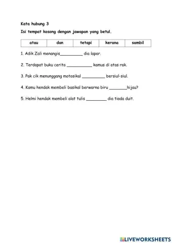 Tahun 2 Kata Hubung 3