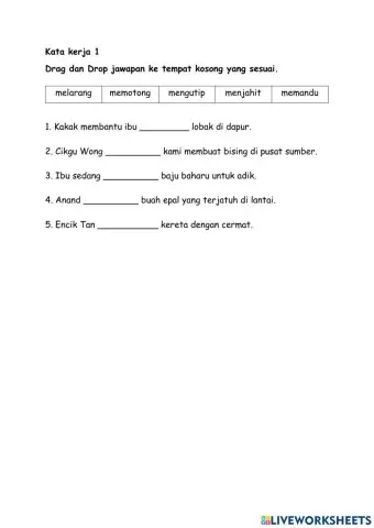 Tahun 2 Kata Kerja 1