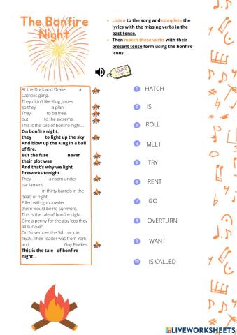 Bonfire song-Past Tense