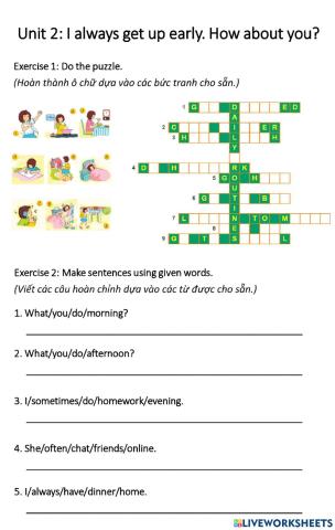 I always get up early.